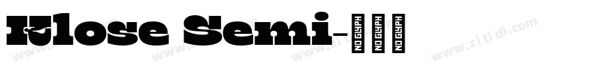 Klose Semi字体转换 Klose Semi字体转换